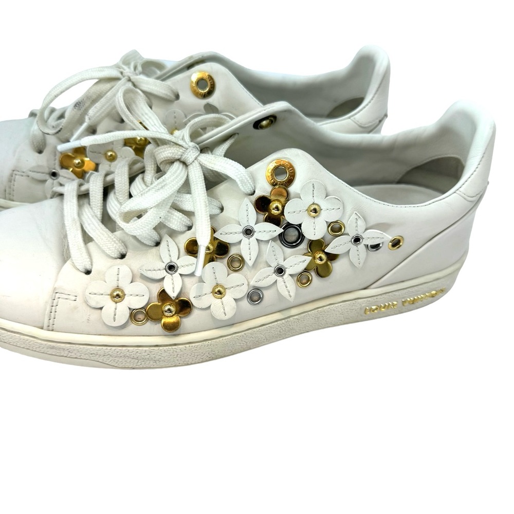 Auth Louis Vuitton Frontrow Blooming Blossom Floral Sneakers 37 7 - Picture 6 of 9